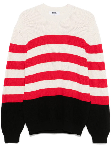  Msgm Pull Rayé - Tons Neutres 