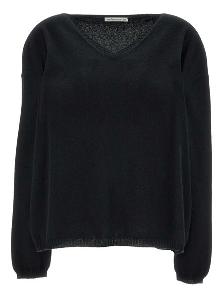  M.s.m. Pull à Col V - Noir 