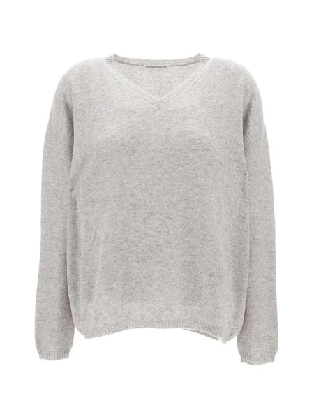  M.s.m. Pull Côtelé à Col V - Gris 