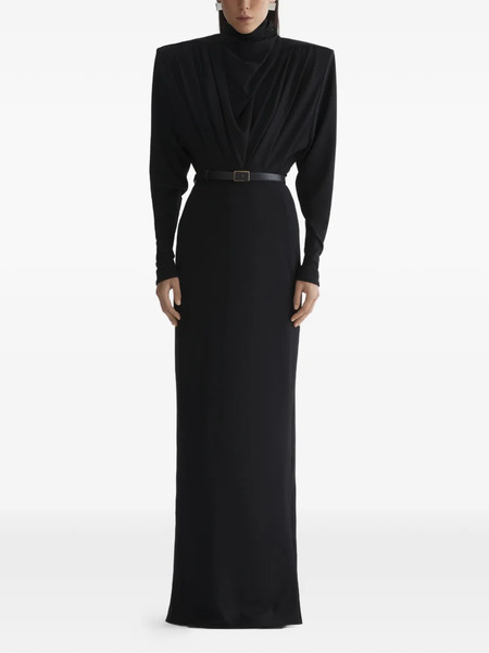  Mugler Robe à Dos Ouvert - Noir 