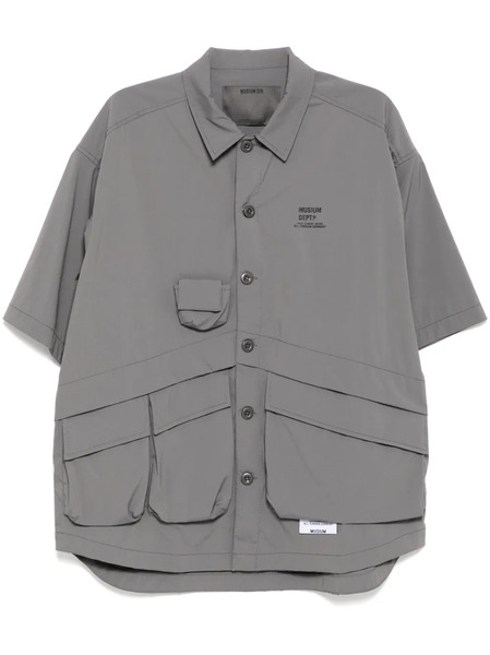  Musium Div. Chemise à Logo Imprimé - Gris 