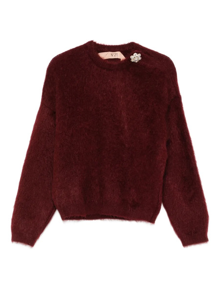  Nº21 Pull à Ornements - Rouge 