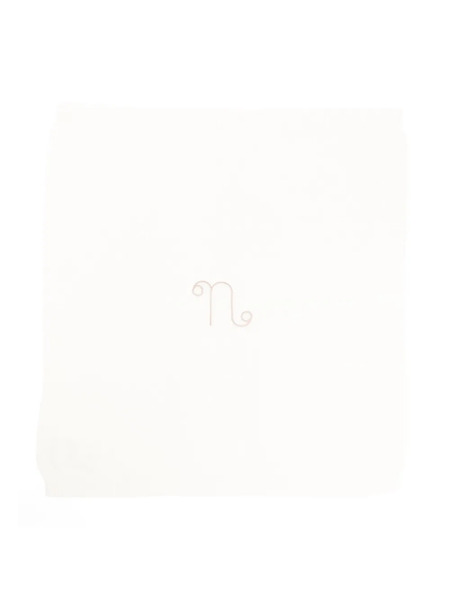  Nanan Couverture à Logo Brodé - Blanc 