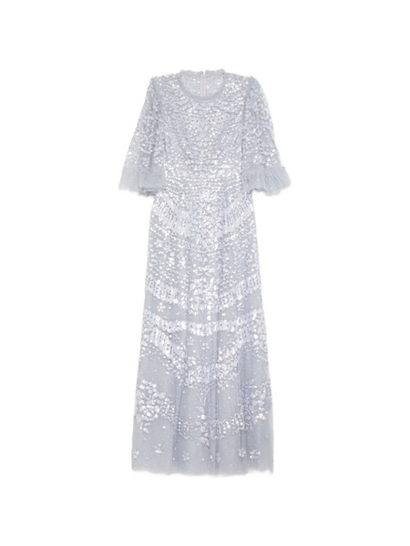  Needle & Thread Robe Longue Anais à Sequins - Bleu 