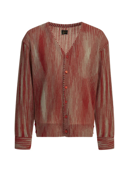  Needles Cardigan à Motif Ikat Boutonné - Rouge 