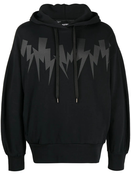  Neil Barrett Hoodie à Imprimé Thunderbolt - Noir 