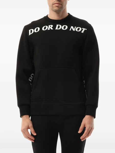  Neil Barrett Hoodie à Slogan Imprimé - Noir 