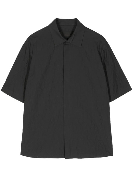  Neil Barrett Robe En Coton à Effet Froissé - Noir 