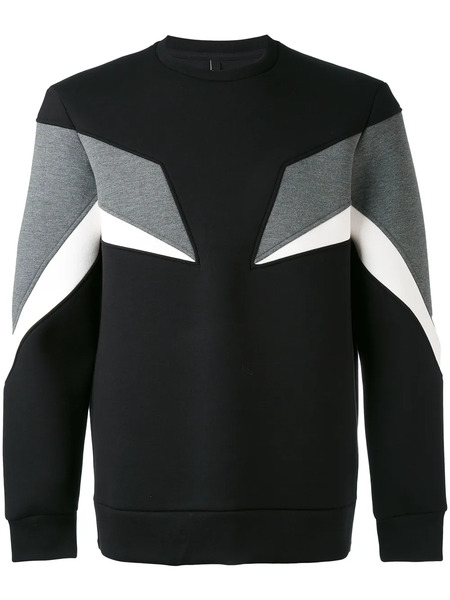  Neil Barrett Sweat Colour Block - Noir 