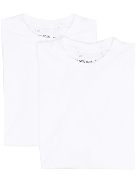  Neil Barrett T-shirt En Coton à Manches Courtes - Blanc 