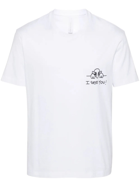  Neil Barrett T-shirt I See You - Blanc 