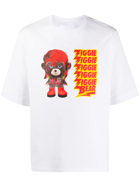  Neil Barrett T-shirt Ziggie à Imprimé Graphique - Blanc 