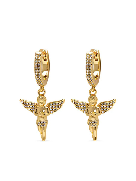 Nialaya Jewelry Boucles D'oreilles Angel En Plaqué Or 