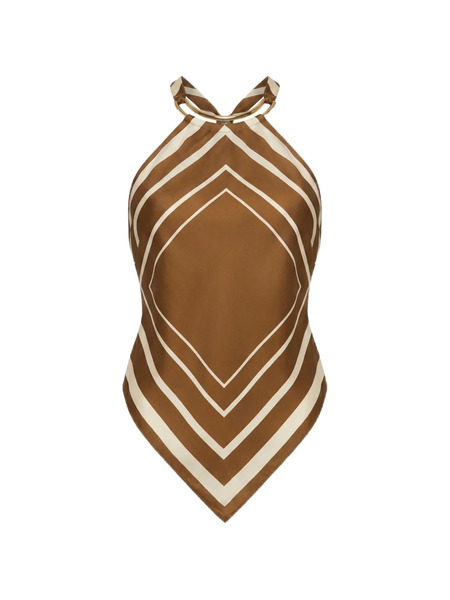  Nicholas Skye Halterneck Top - Marron 