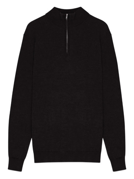  Nn07 Pull à Col Zippé - Noir 