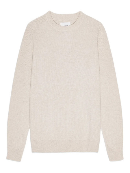  Nn07 Pull En Maille Nervurée - Tons Neutres 