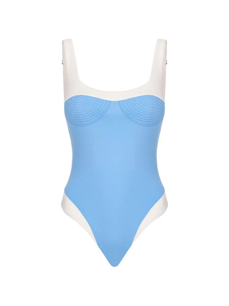 Noire Swimwear Adele Square-neck Swimsuit - Bleu 