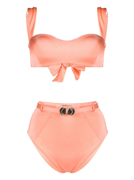  Noire Swimwear Bikini à Breloque Coquillage - Orange 