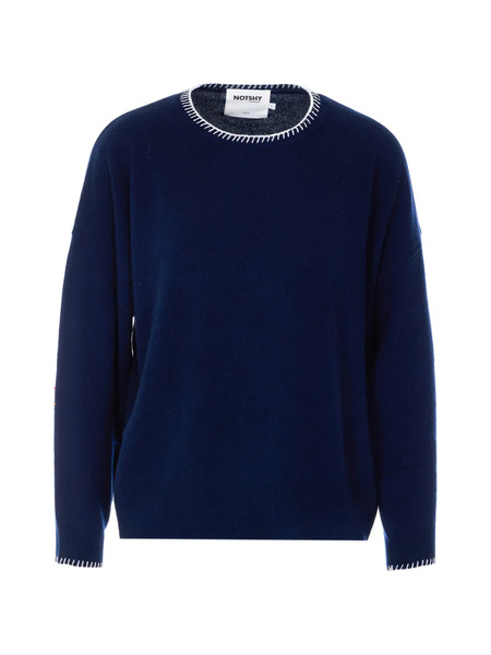  Not Shy Pull Charlie à Broderies - Bleu 