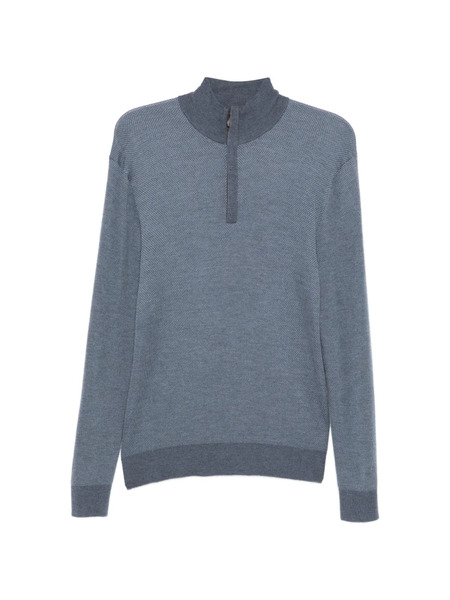  N.peal Pull à Col Zippé - Bleu 