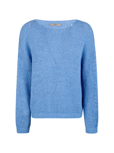  Nuur Pull En Maille Ajourée - Bleu 