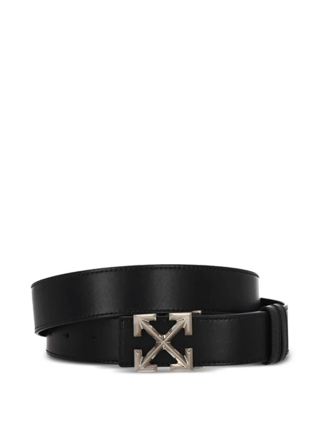  Off-white Ceinture Arrow Quote En Cuir - Noir 