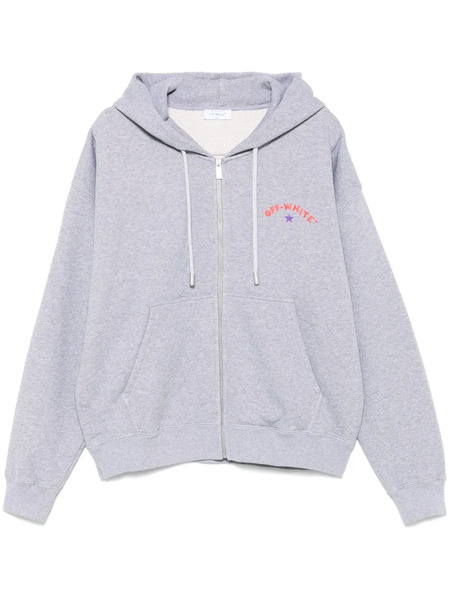  Off-white Hoodie à Logo Imprimé - Gris 