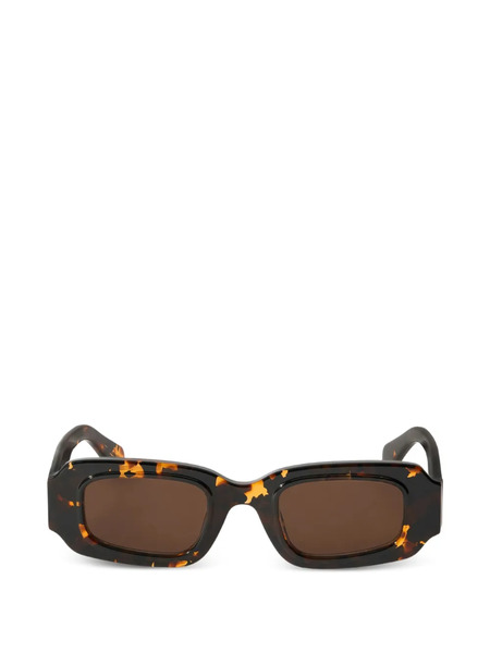  Off-white Olympia Rectangle-frame Sunglasses - Marron 