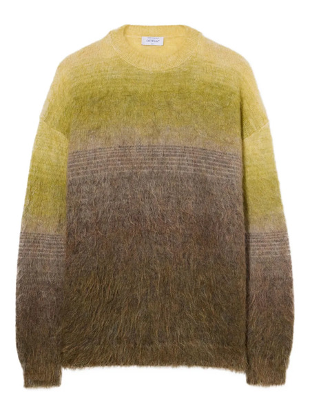  Off-white Pull à Effet Dégradé - Jaune 