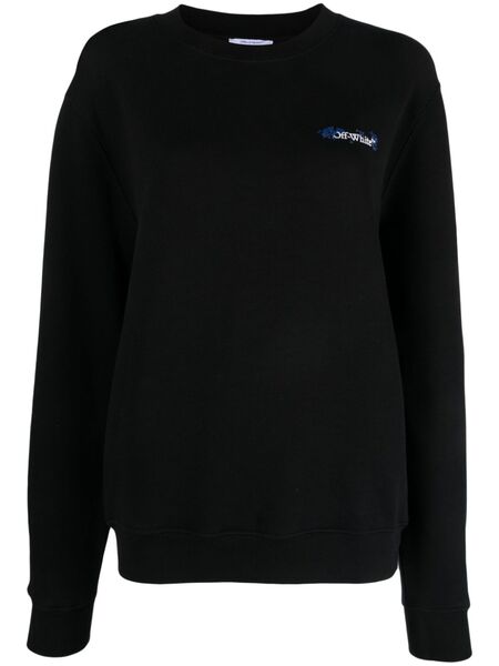  Off-white Pull à Fleurs Brodées - Noir 