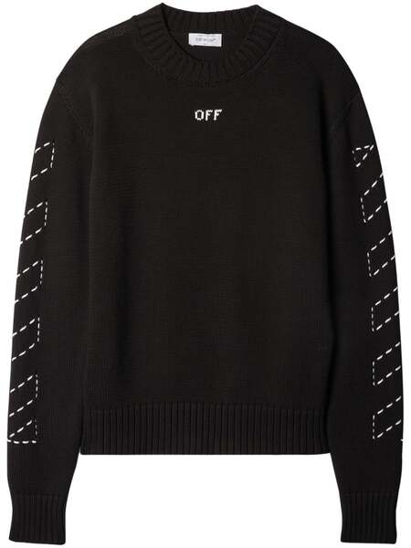  Off-white Pull à Logo Arrows Brodé - Noir 