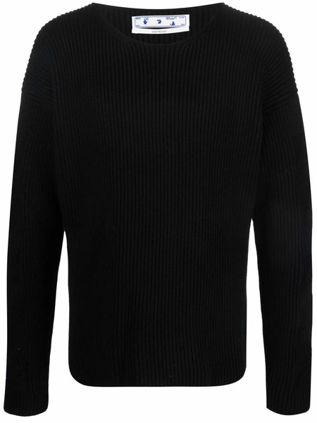  Off-white Pull à Rayures Diag - Noir 