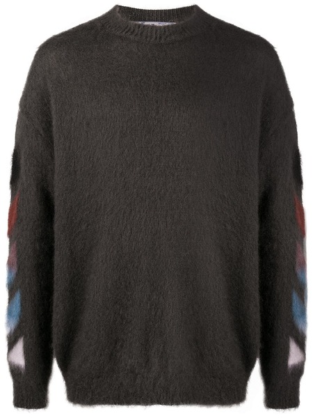  Off-white Pull Arrows Texturé à Logo - Gris 