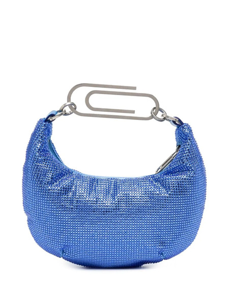  Off-white Sac Porté épaule Paperclip à Détails De Clous - Bleu 