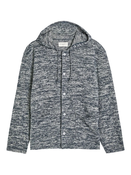  Officine Generale Hoodie Basile Boutonné - Bleu 