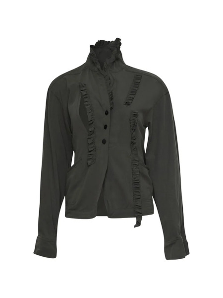  Open Yy Veste Cintrée à Col Volanté - Vert 