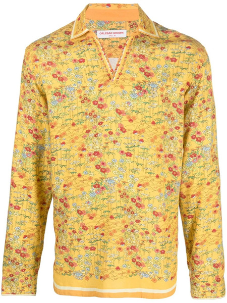  Orlebar Brown Chemise Ridley Solo Fantasy - Jaune 