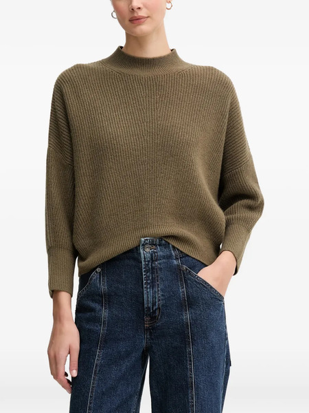  Oui Pull à Col Cheminée - Vert 