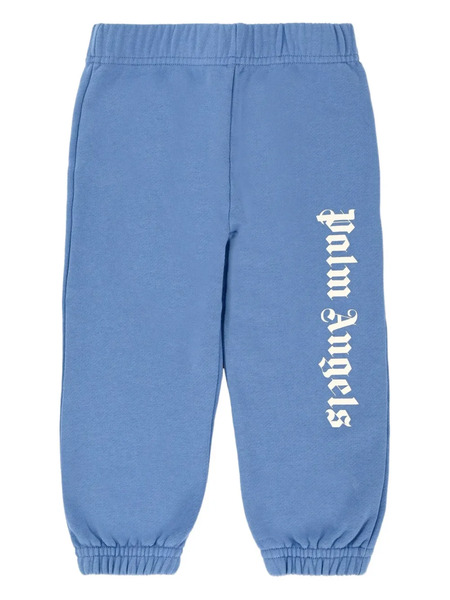  Palm Angels Kids Pantalon De Jogging à Logo Imprimé - Bleu 