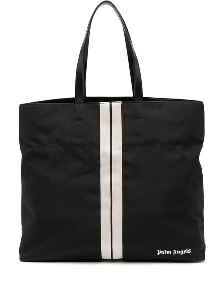  Palm Angels Sac Cabas En Coton à Logo Imprimé - Noir 