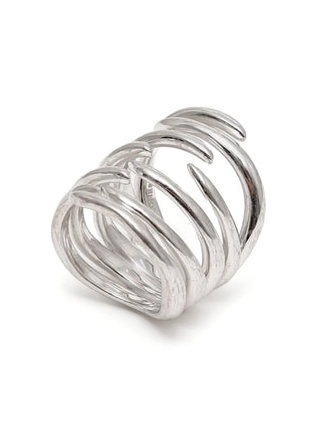  Panconesi Bague à Empiècements Contrastants - Argent 