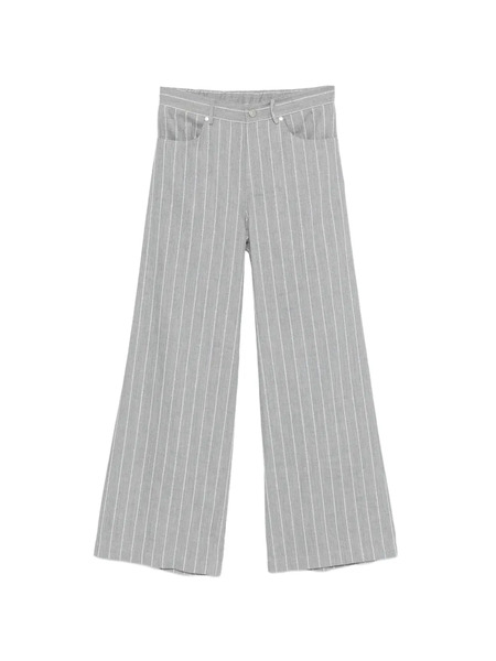  Panicale Pantalon Ample à Fines Rayures - Gris 