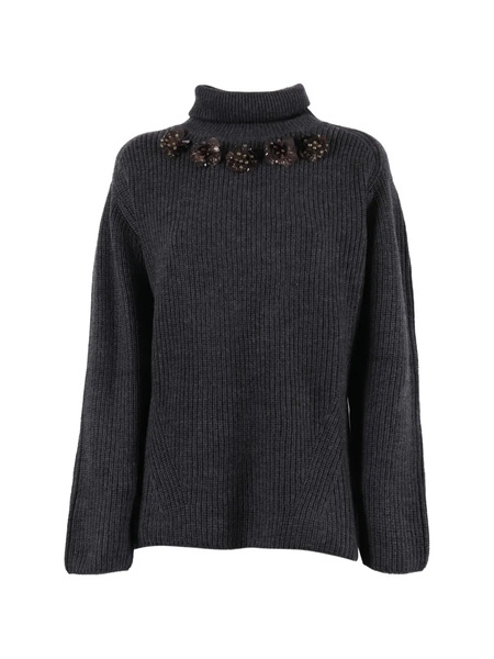  P.a.r.o.s.h. Pull à Col Roulé - Gris 