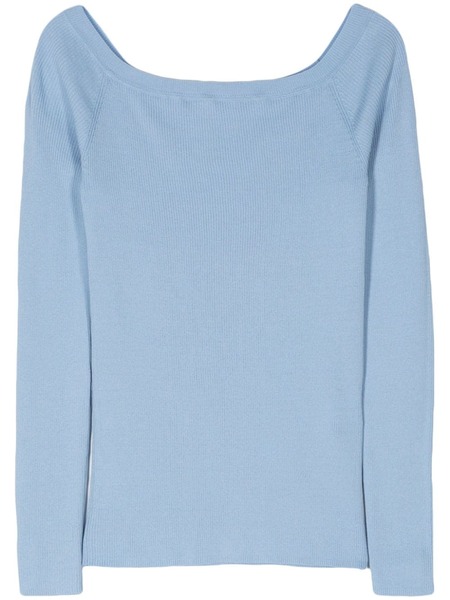  P.a.r.o.s.h. Pull à Design Nervuré - Bleu 
