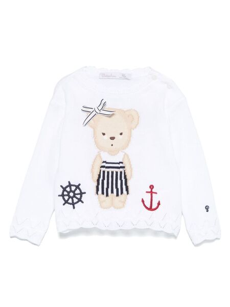  Patachou Pull à Motif Graphique - Blanc 
