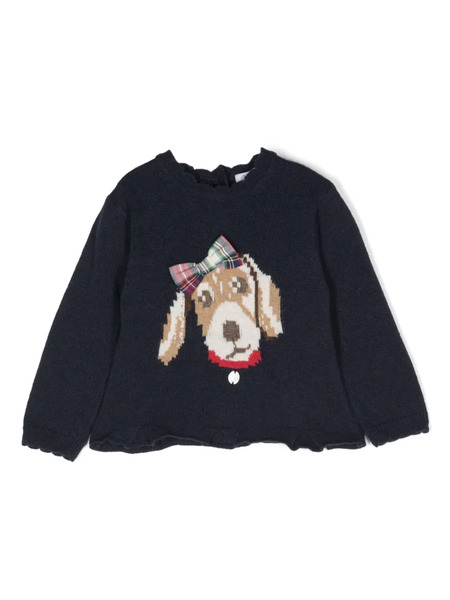  Patachou Pull En Maille Intarsia - Bleu 