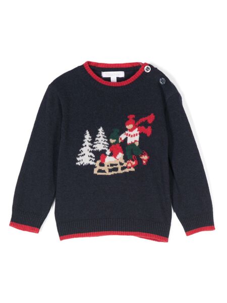  Patachou Pull En Maille Intarsia - Bleu 