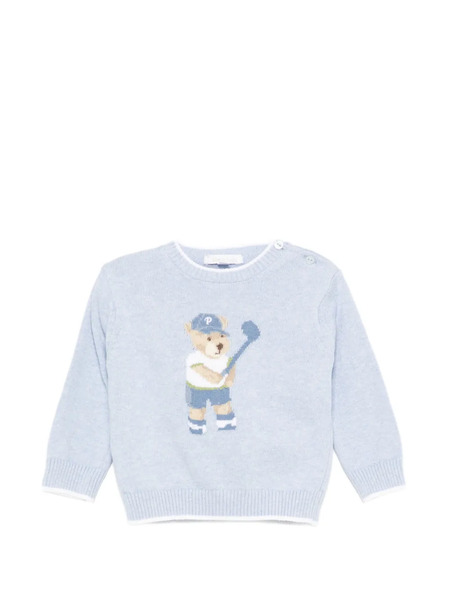  Patachou Pull En Maille Intarsia - Bleu 