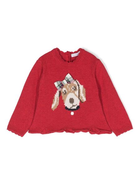  Patachou Pull En Maille Intarsia - Rouge 