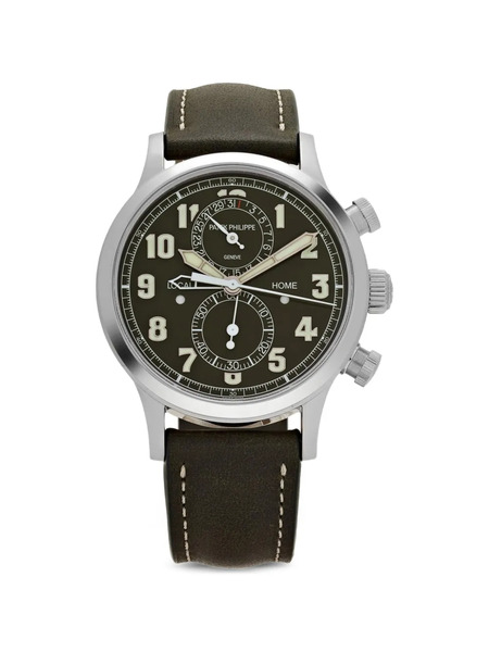  Patek Philippe Montre Complications 5924g-010 Calatrava Pilot Travel Time Chronograph 42 Mm (2023) - Vert 